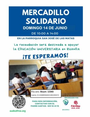 Mercadillo solidario a favor de la educación universitaria en Ruanda